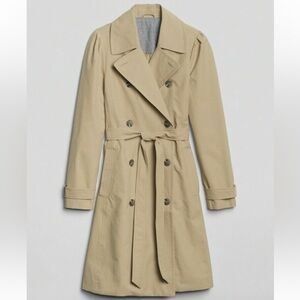 Gap Women Puff Sleeve Trench Coat Sz XS petite